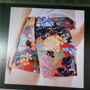 Loft Tahitian Vacation Vibrant Patterened Shorts